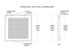 Handua white HVAC vent cover blends with decor