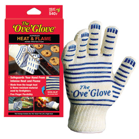 Handy Man's Ove Glove interior soft cotton lining offers comfortable grip during cooking.