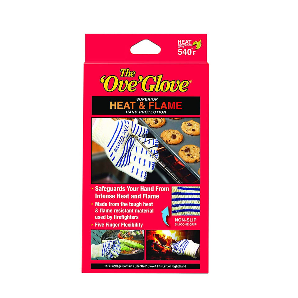 Handy Man's Ove Glove outer layer provides heat and flame resistance for safe handling.