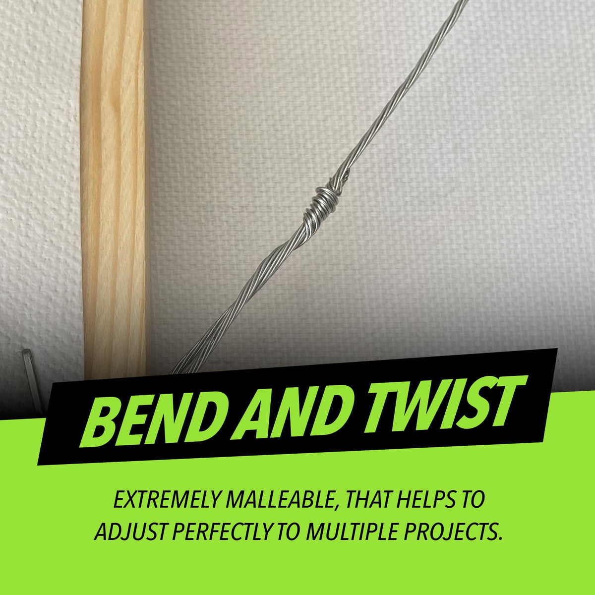 HangDone professional-grade wire for artwork ensures secure, discreet hanging.