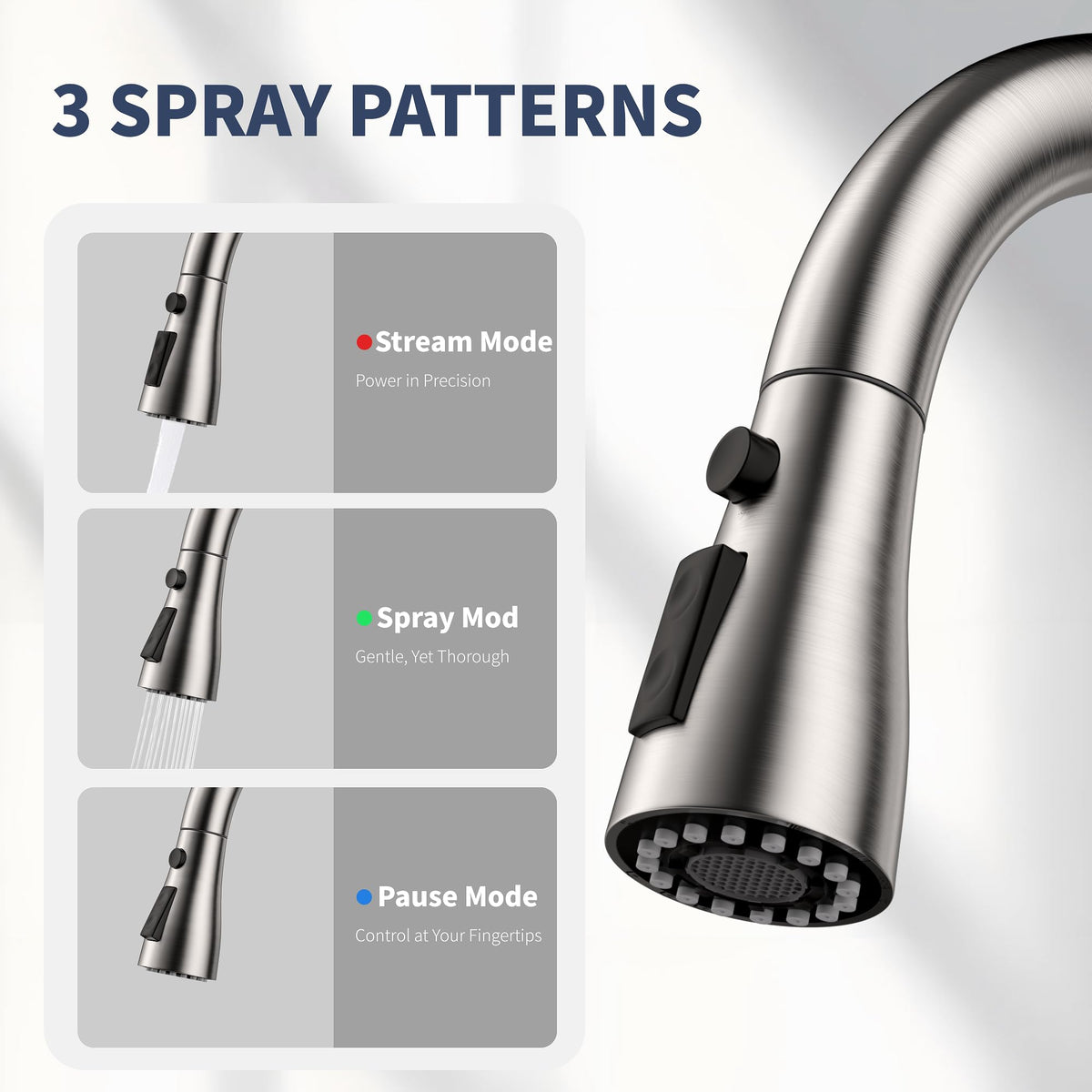 HANGE faucet fits standard 3-hole setups for versatile installation