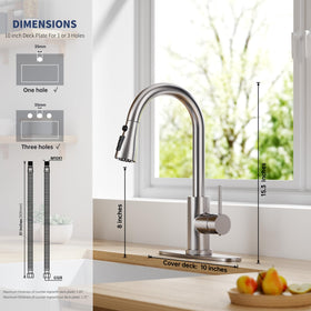 HANGE high-arc stainless faucet ideal for spacious sink tasks