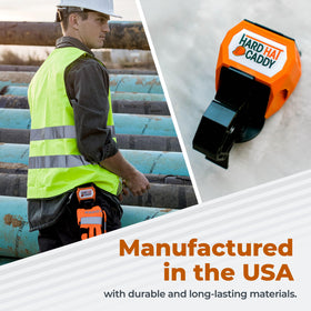 Hangen Hard Hat Caddy twist-lock secures the hard hat during transit.