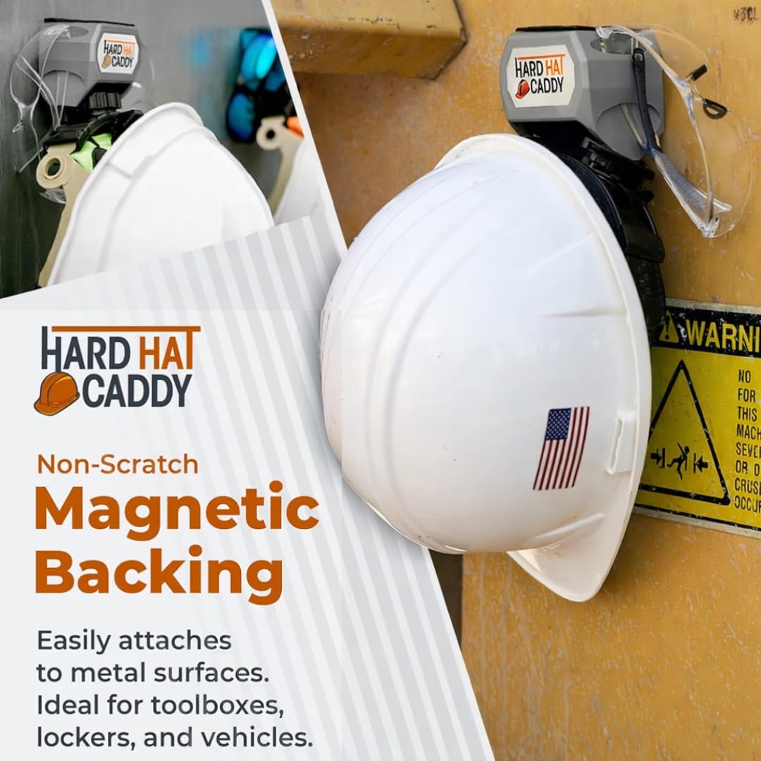 Hangen Hard Hat Caddy USA made rugged design for demanding job sites.