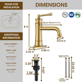 Hangoro L2301-BG brushed brass handle close-up for smooth operation