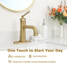 Hangoro L2301-BG brushed brass braided supply lines for secure connections