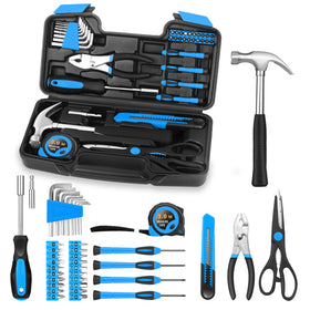 Hangying 39-piece tool set in blue box for easy home repairs and quick projects