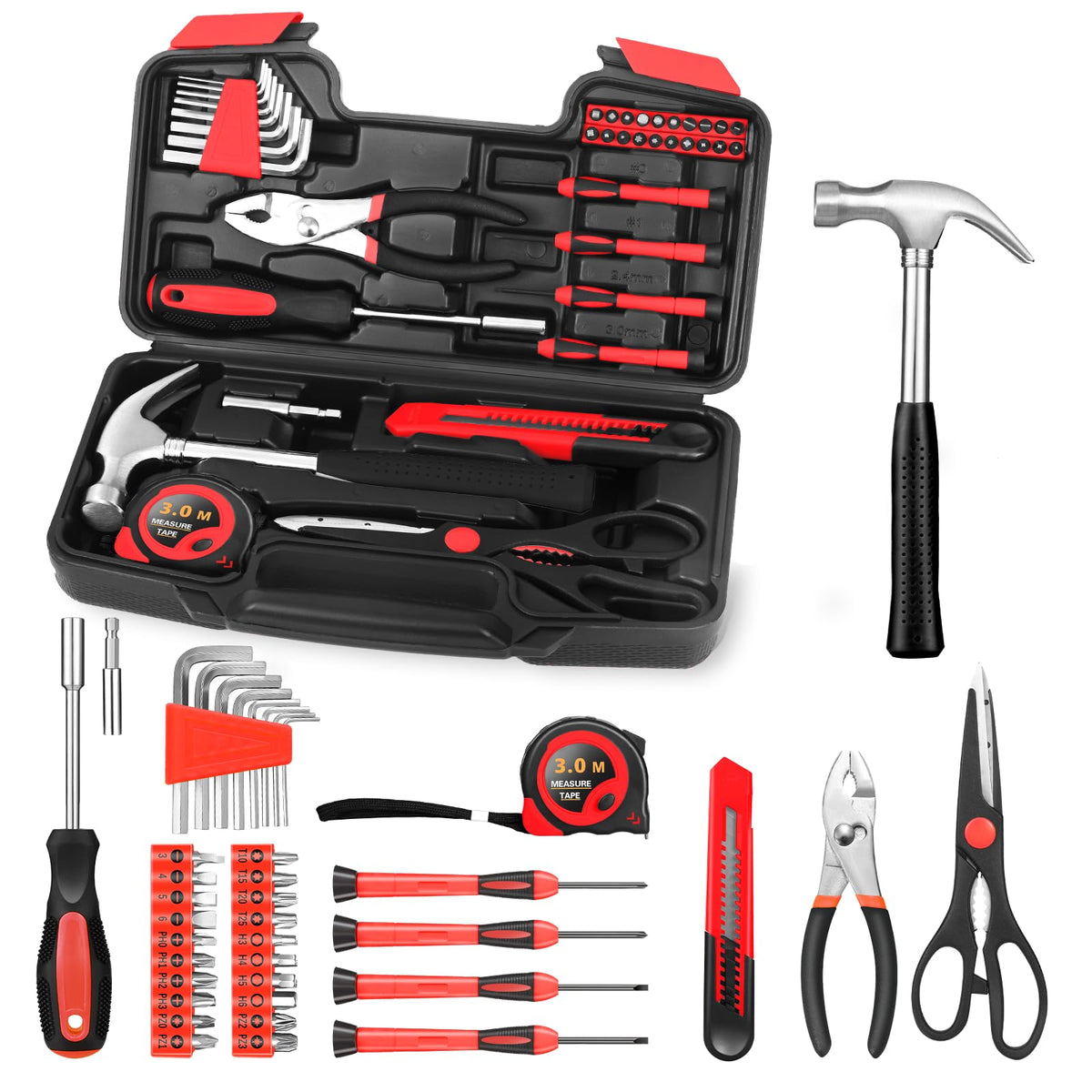 Hangying 39-piece tool set case shown for organized storage and easy transport.