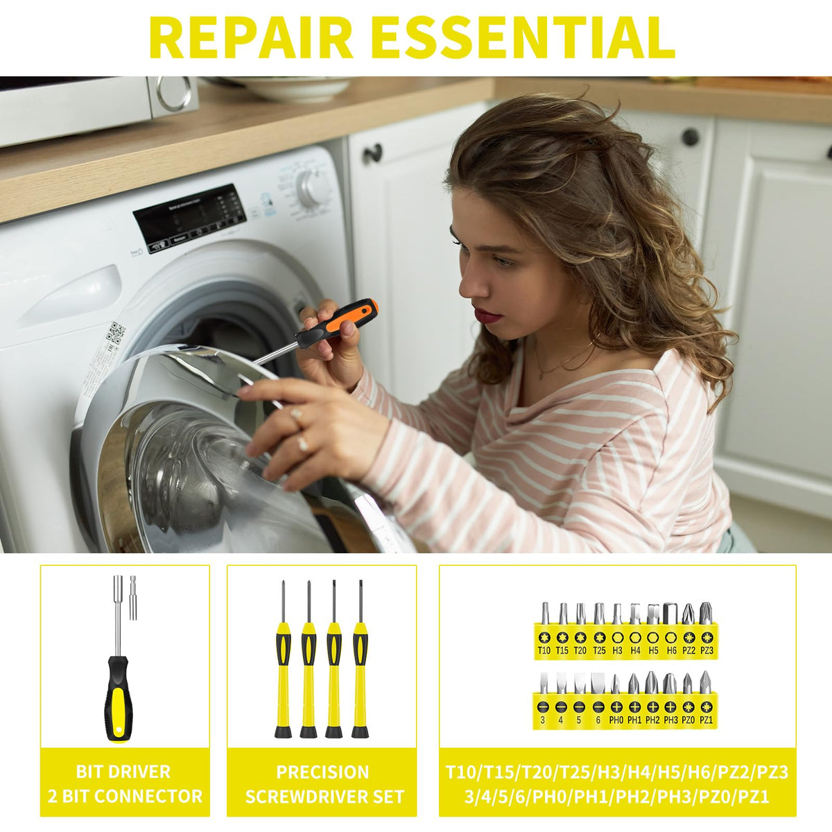 HANGYING precision screwdrivers and hex keys for precise adjustments.