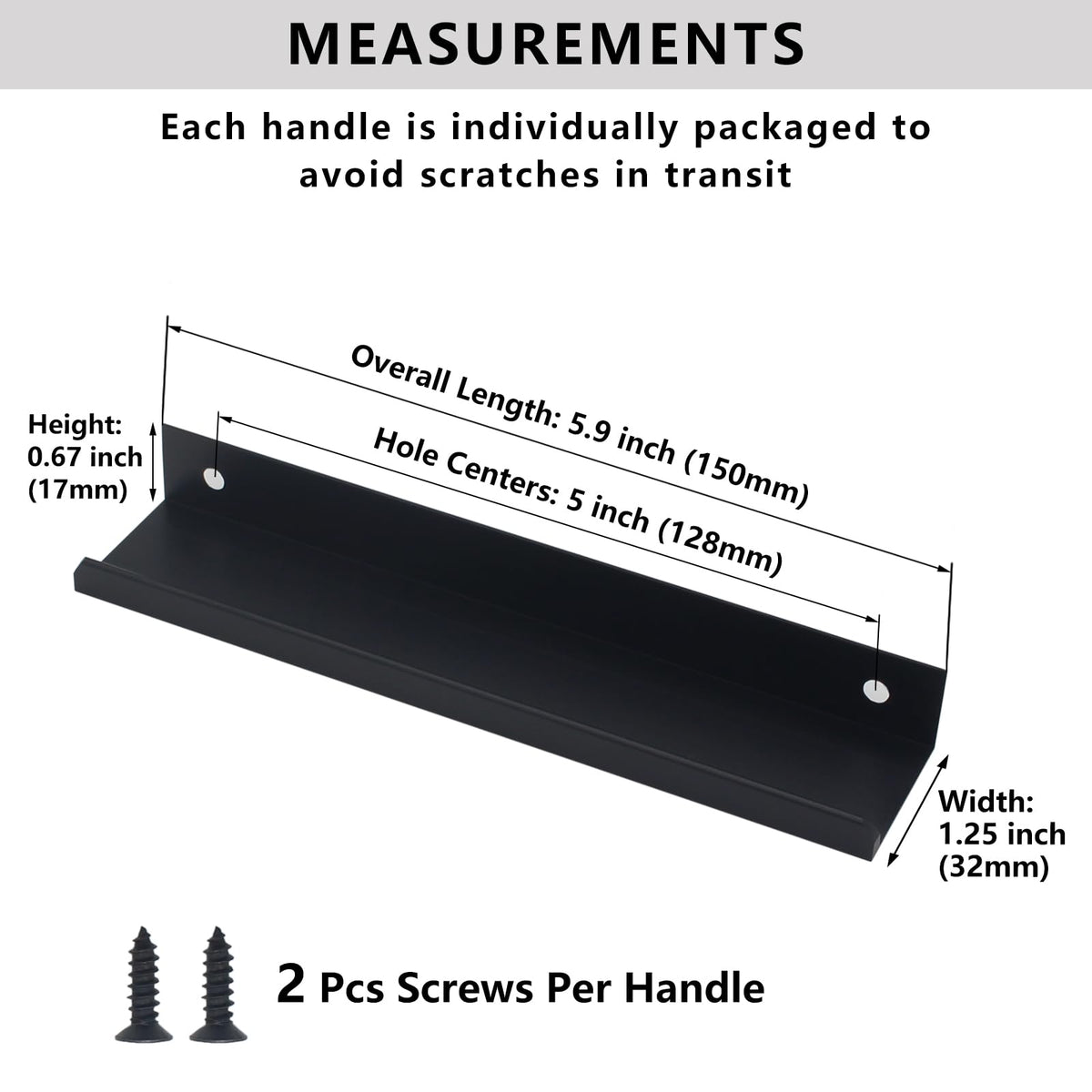 HANIHUA 128mm hole centers shown for precise, problem-free installation