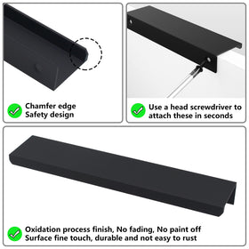HANIHUA 30-pack black cabinet pulls with screws for quick replacement