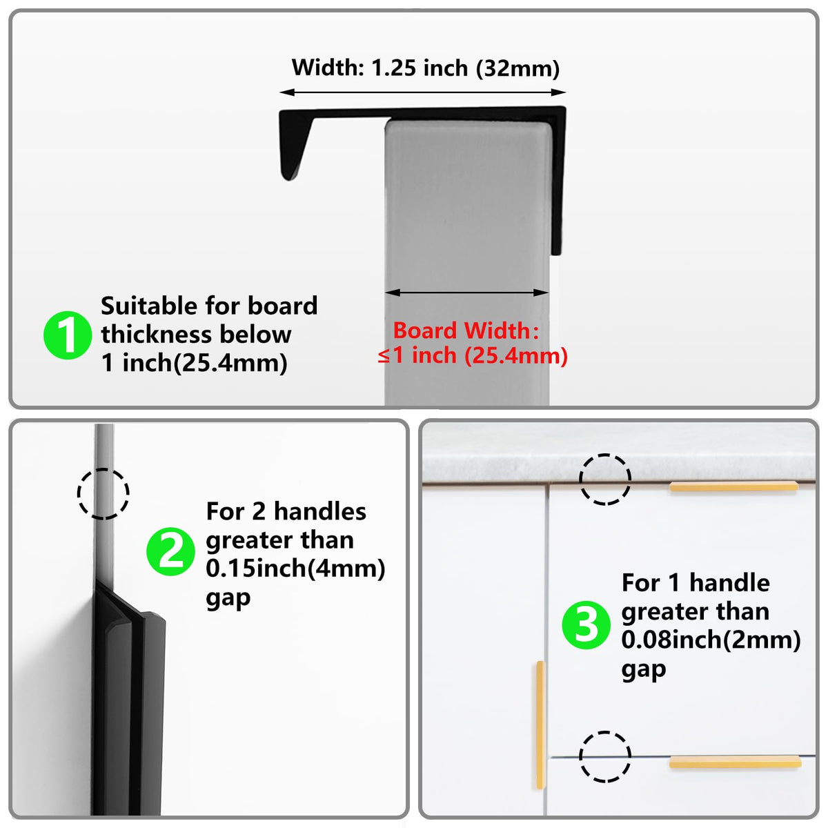 HANIHUA chamfered edge design reduces sharp edges and fingerprints