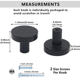 HANIHUA matte black drawer knob on a front for a sleek look.