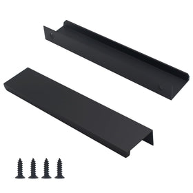 HANIHUA matte black finger pull on a cabinet door for a modern update