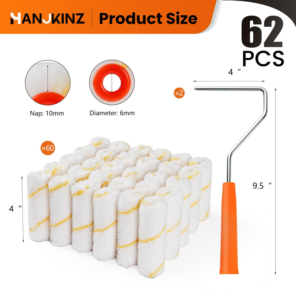 HANJKINZ 4-inch kit suits DIY and professional jobs on doors and mouldings.