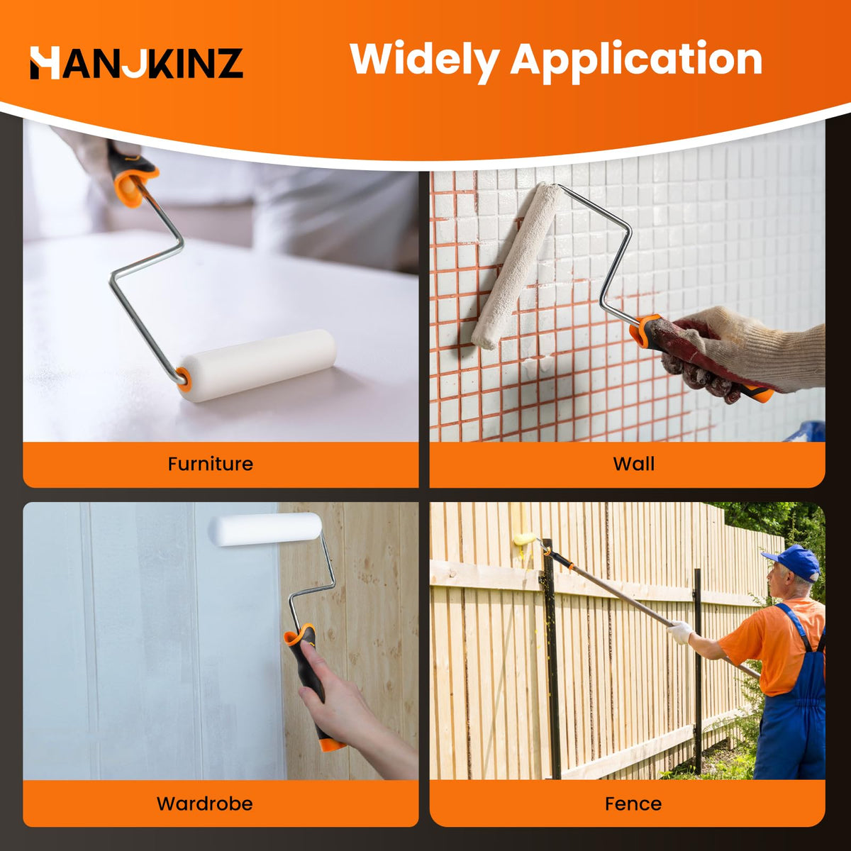 HANJKINZ paint tray with liner keeps colors separate and mess-free.