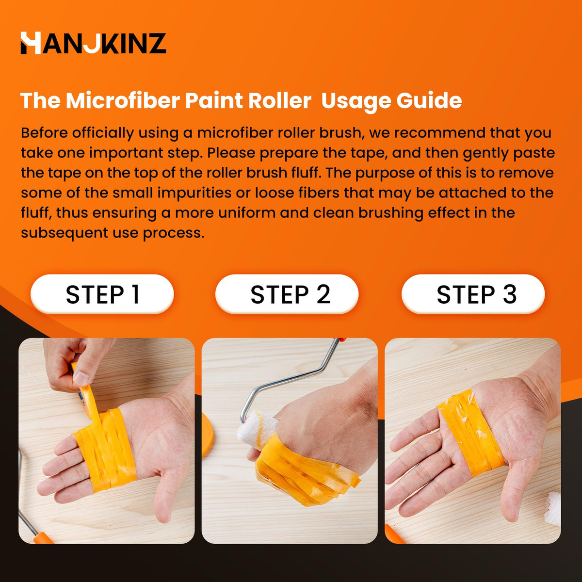 HANJKINZ small-area painting tools help you reach furniture and frames.