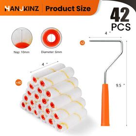HANJKINZ small-space painting using microfiber roller for tight areas