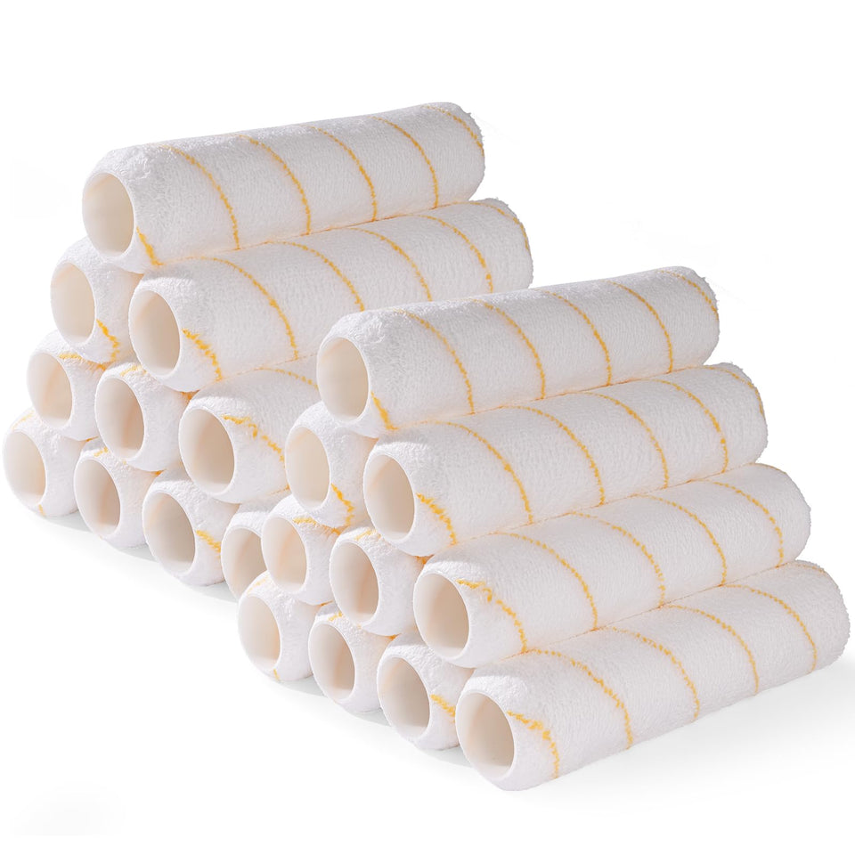 HANJKINZ 9-inch microfiber roller cover in a 20-pack keeps contents clean and ready.