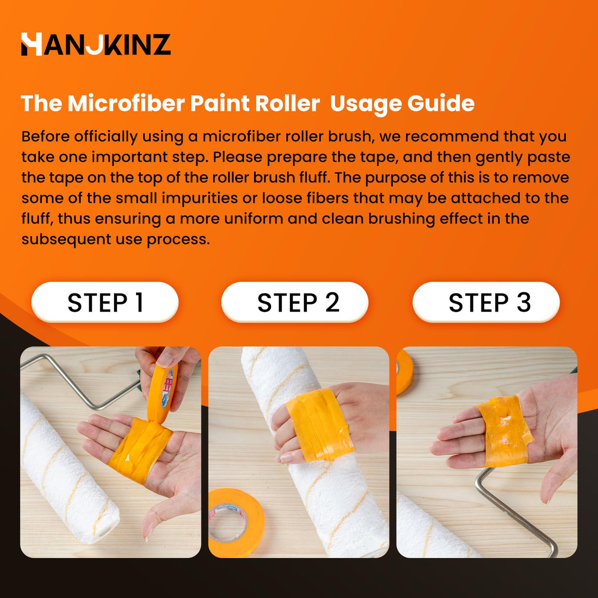 HANJKINZ roller suitable for interior and exterior walls and ceilings.