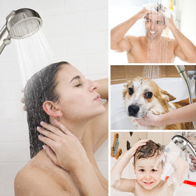 HANLIAN shower head offers three spray modes for customization.