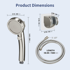 HANLIAN 59-inch hose provides reach and versatility in the bathroom.