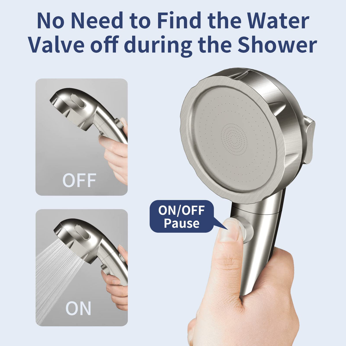 Detachable HANLIAN shower head enables easy cleaning and flexible use.