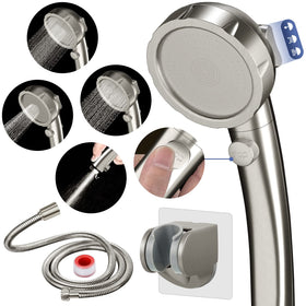 HANLIAN shower head with pause button for water-saving control.