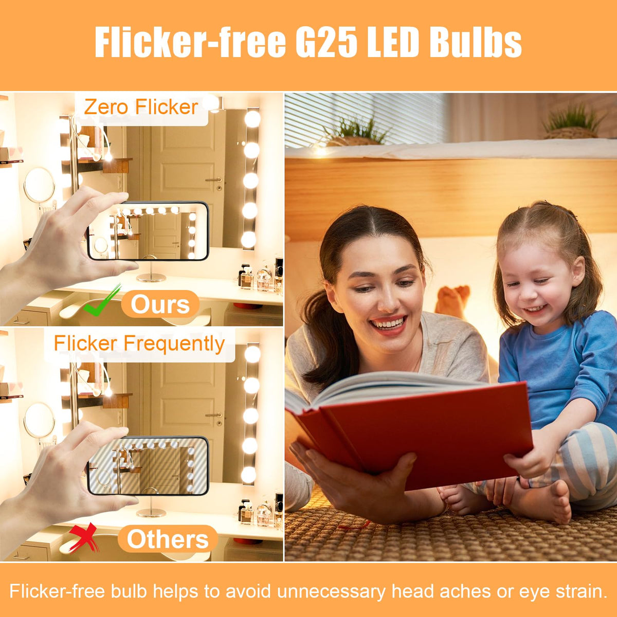 Hansang G25 vanity bulb resists dust and moisture in bathrooms