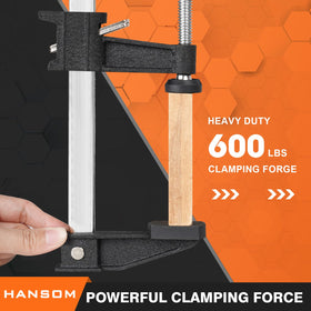 HANSOM bar clamps feature quick-release latches for fast, repeatable adjustments