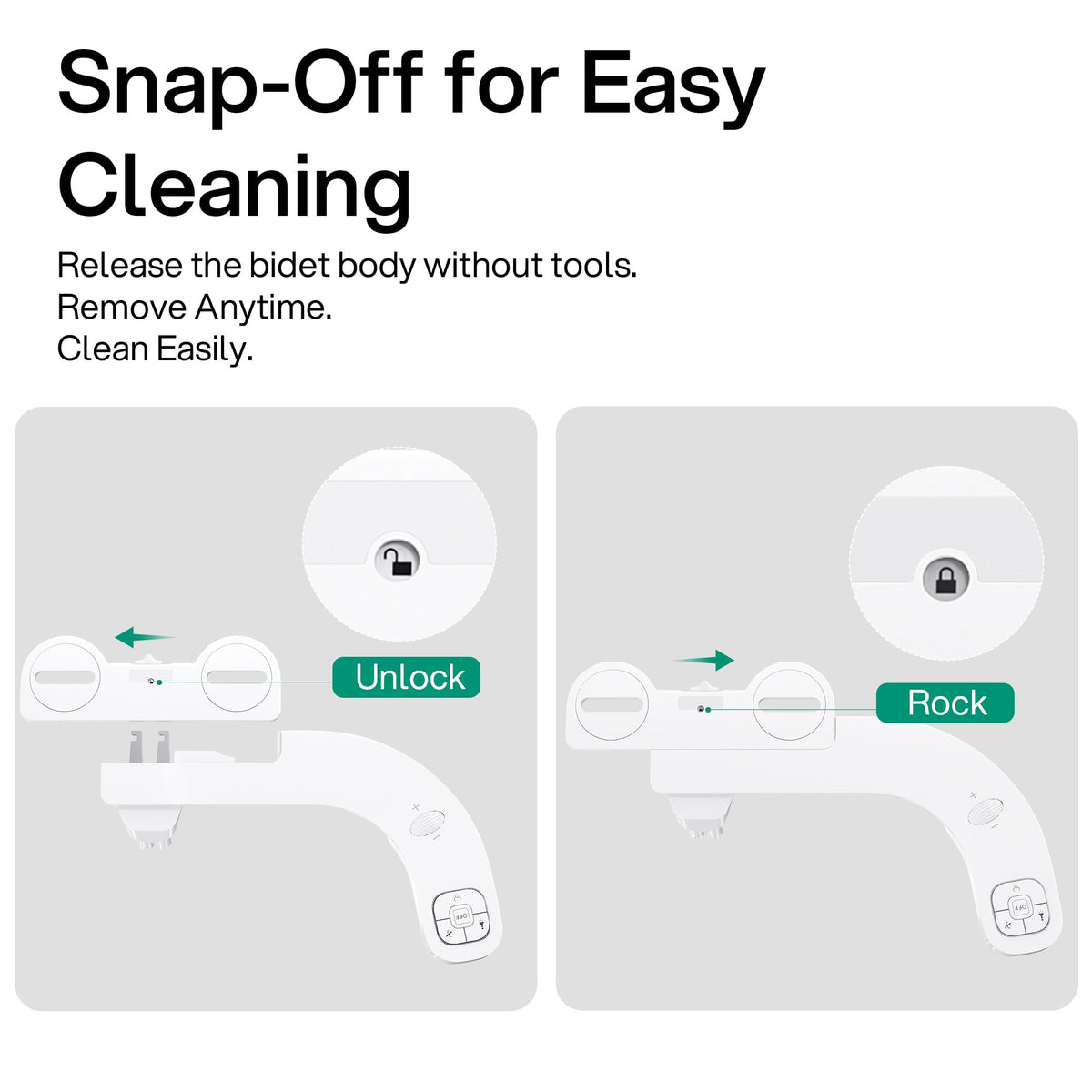 Hansrapo self-cleaning nozzle ensures hygiene before each use