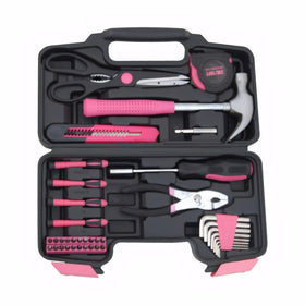 Hantinstom 39-piece tool kit with open case for quick home repairs