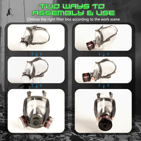 HANUU gas mask used in welding or painting environments for protection