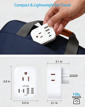 HANYCONY compact portable adapter ideal for travel