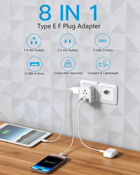 HANYCONY dual USB-C ports providing fast charging for devices