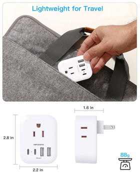 HANYCONY cruise-ready adapter beside suitcase for easy access.