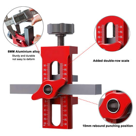 Durable aluminium alloy construction with smooth adjustment for accuracy.