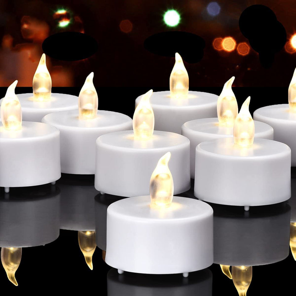 Hanzim LED tea lights pack cover for effortless 100-candle holiday centerpiece.