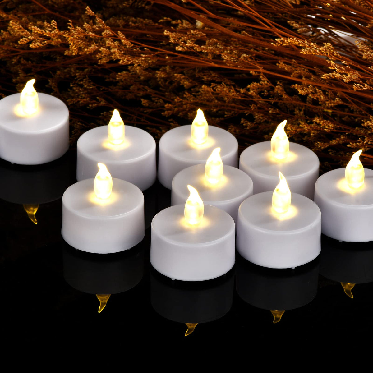 Hanzim outdoor garden decor LED tea lights withstand breeze