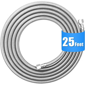 HAOCHEN 25ft stainless steel braided ice maker line for secure connections and durability