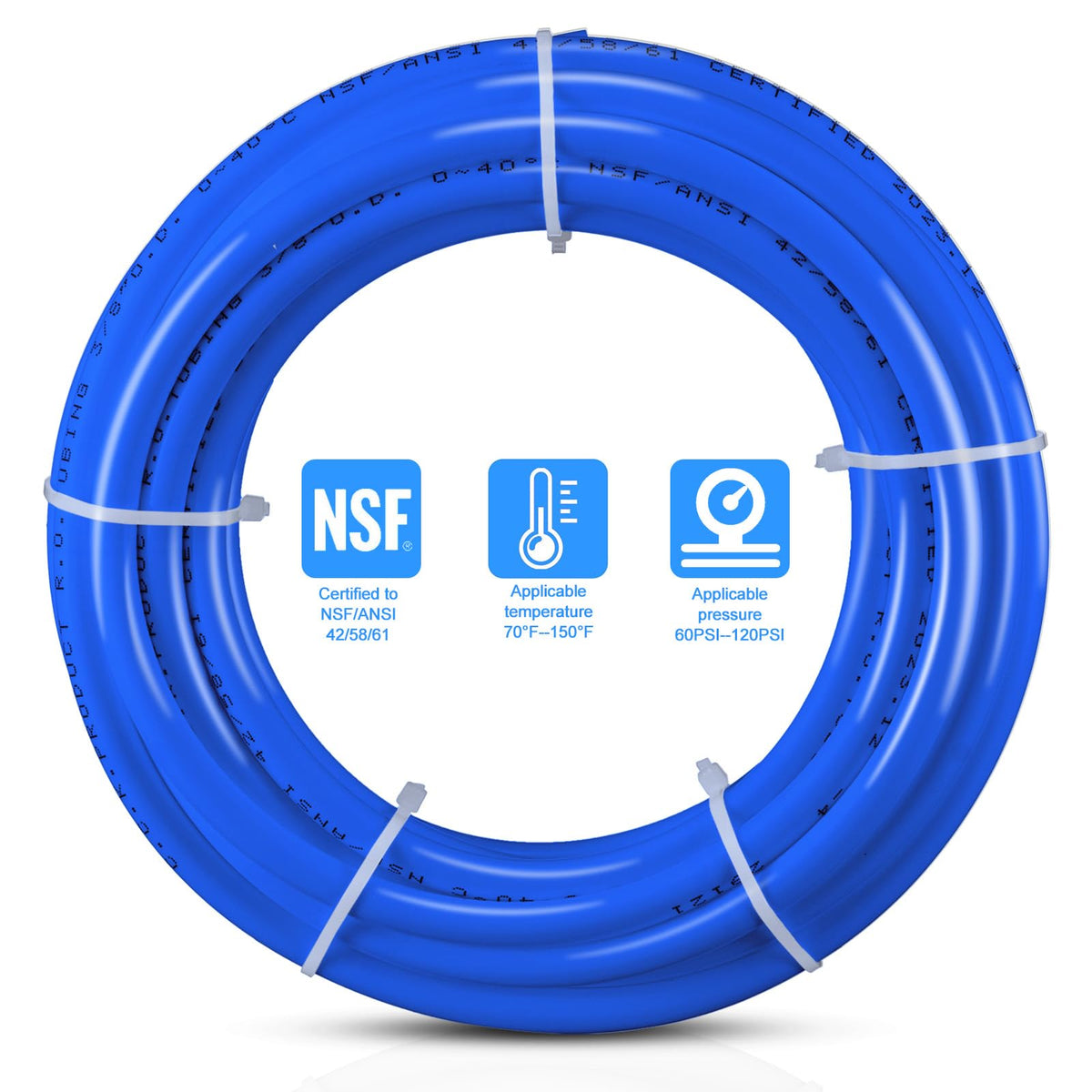 HAOCHEN NSF-certified RO tubing in blue for safe water lines.