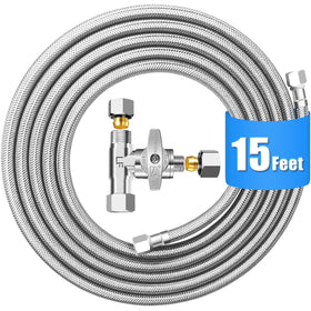 HAOCHEN refrigerator water line with stainless steel braided exterior for durable hookup and leak prevention.