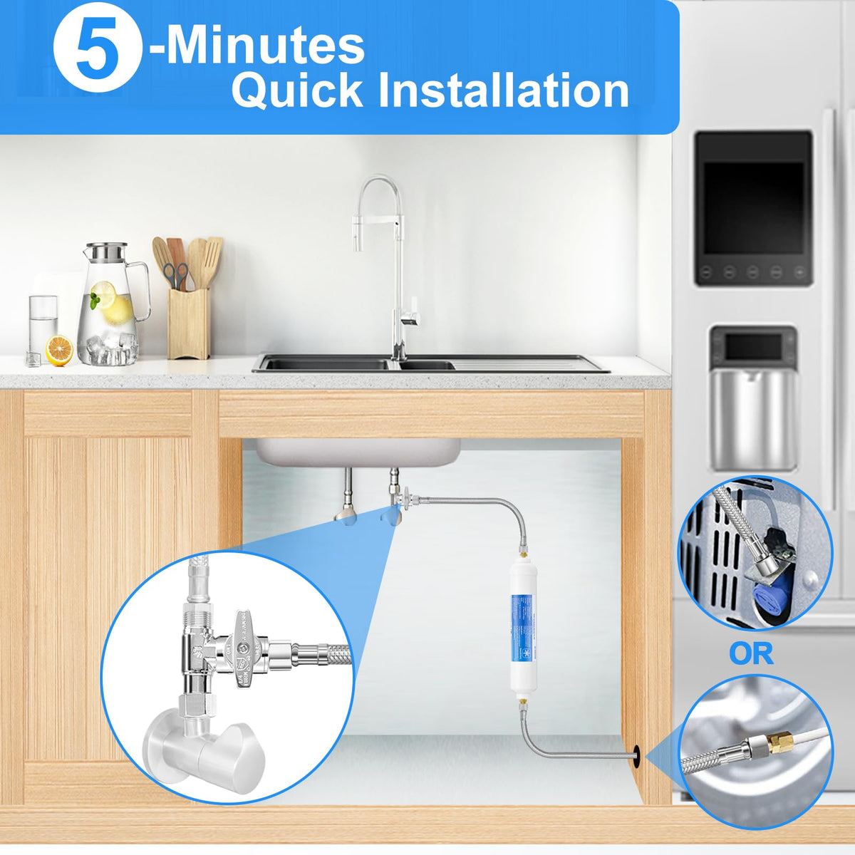 HAOCHEN stainless steel braided layer resists rust in kitchens.