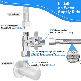 HAOCHEN tee stop valve assembly enables easy water line branching.