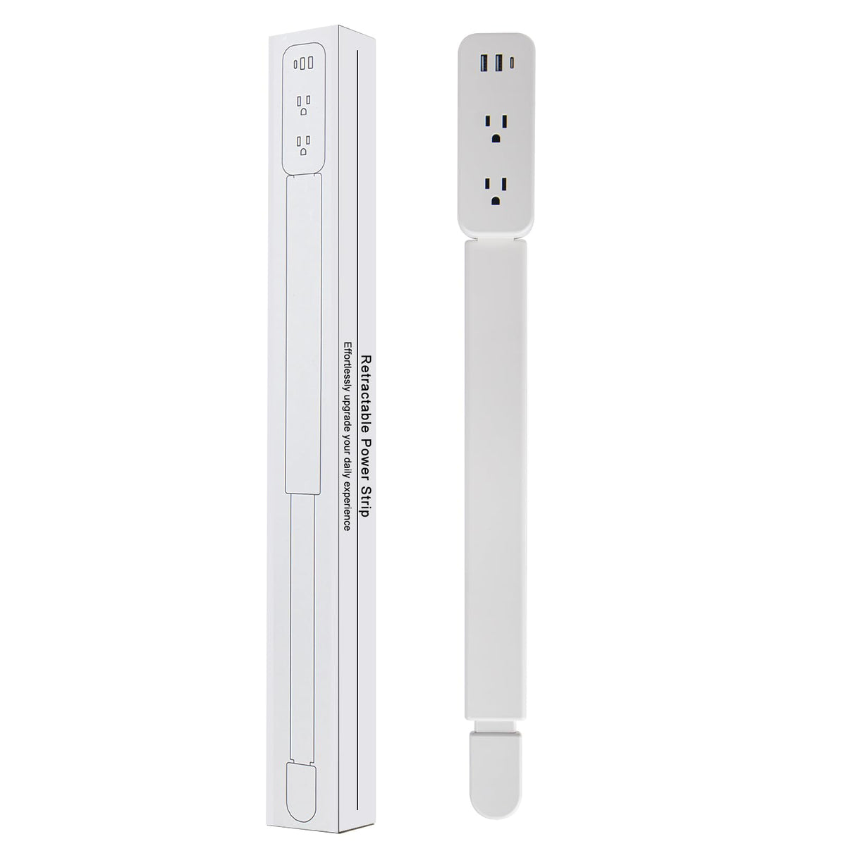 Haodsso Outlet Extender Stick with 180-degree rotation reaches behind furniture for easy access