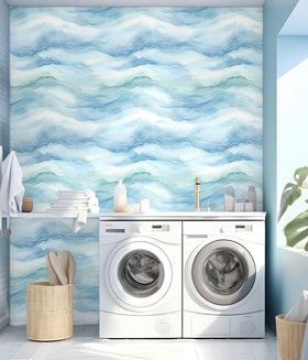 HAOKHOME blue wall cover — waterproof and easy to wipe clean