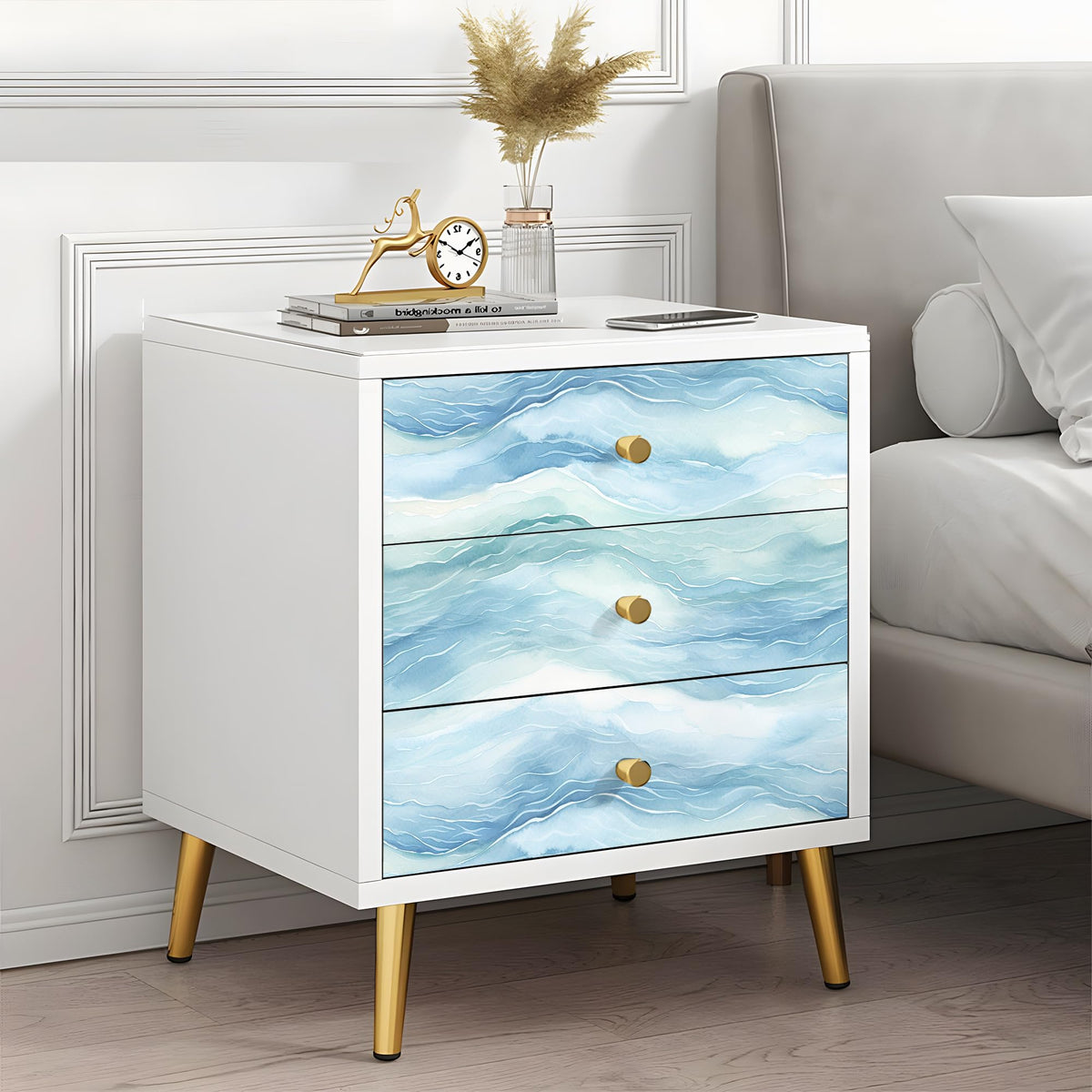 HAOKHOME durable vinyl wallpaper stands up to busy spaces