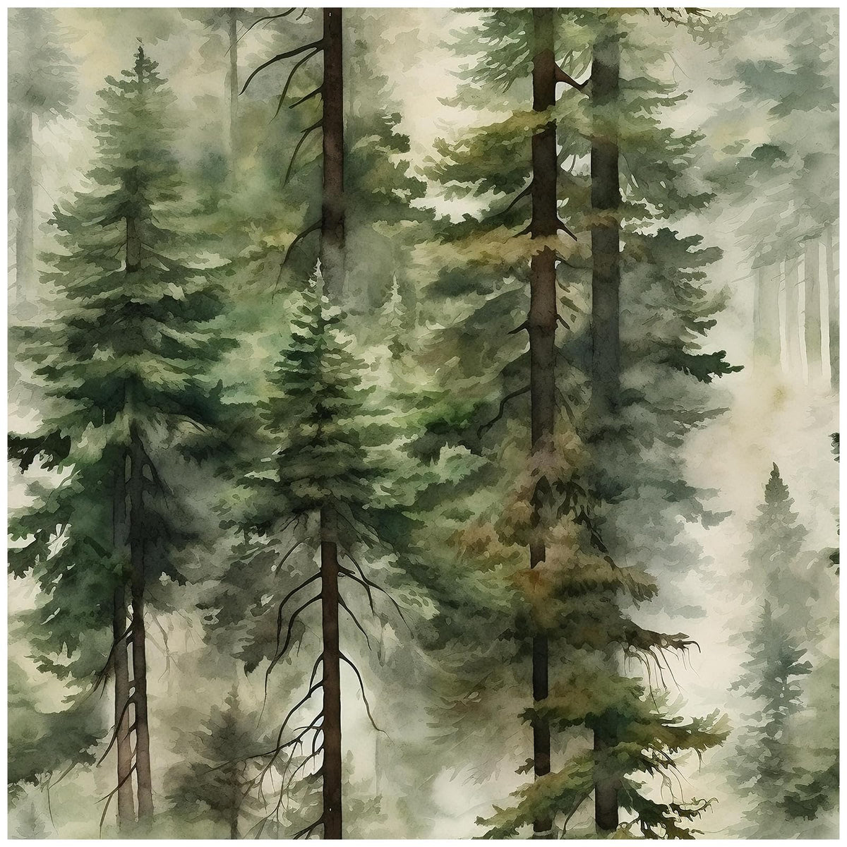 HAOKHOME forest peel and stick wallpaper shows lush trees for a serene bedroom backdrop.