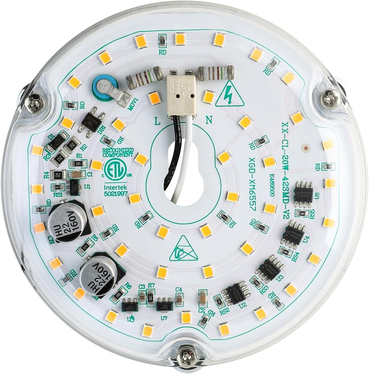 HAOLEDI 4-inch retrofit kit package for quick ceiling fan light upgrade.