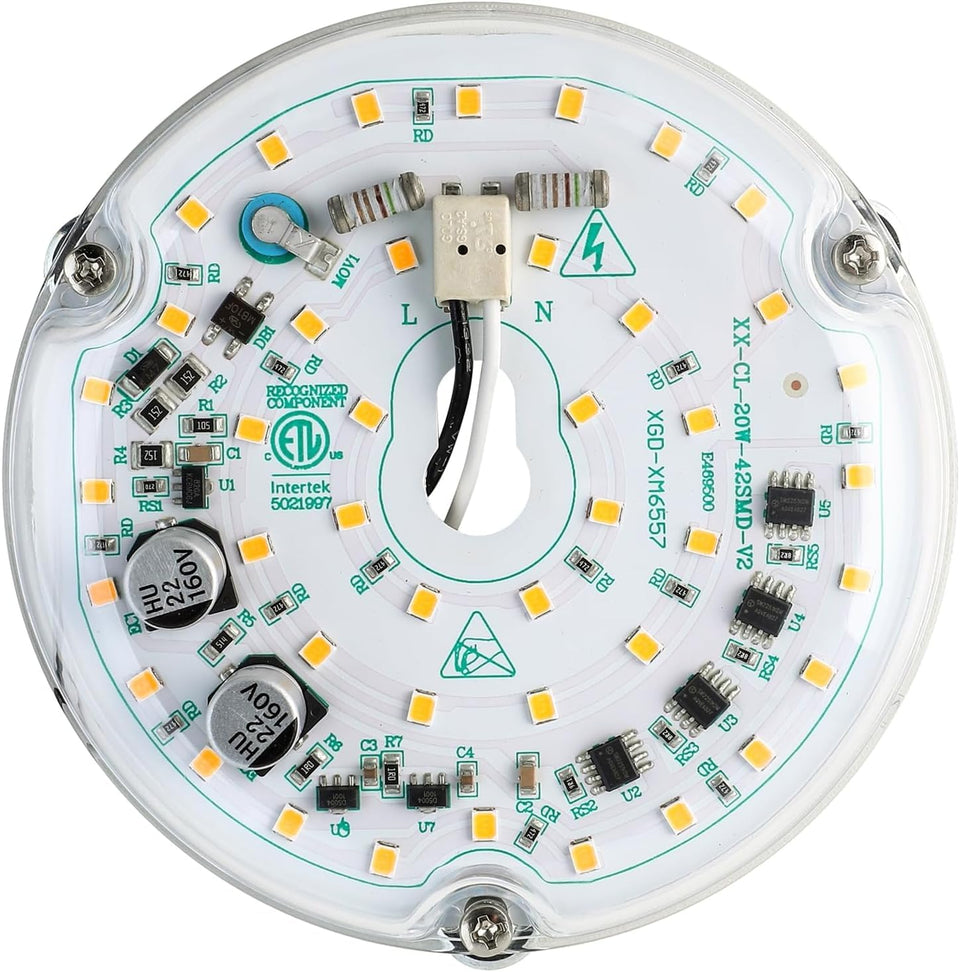 HAOLEDI 4-inch retrofit kit package for quick ceiling fan light upgrade.